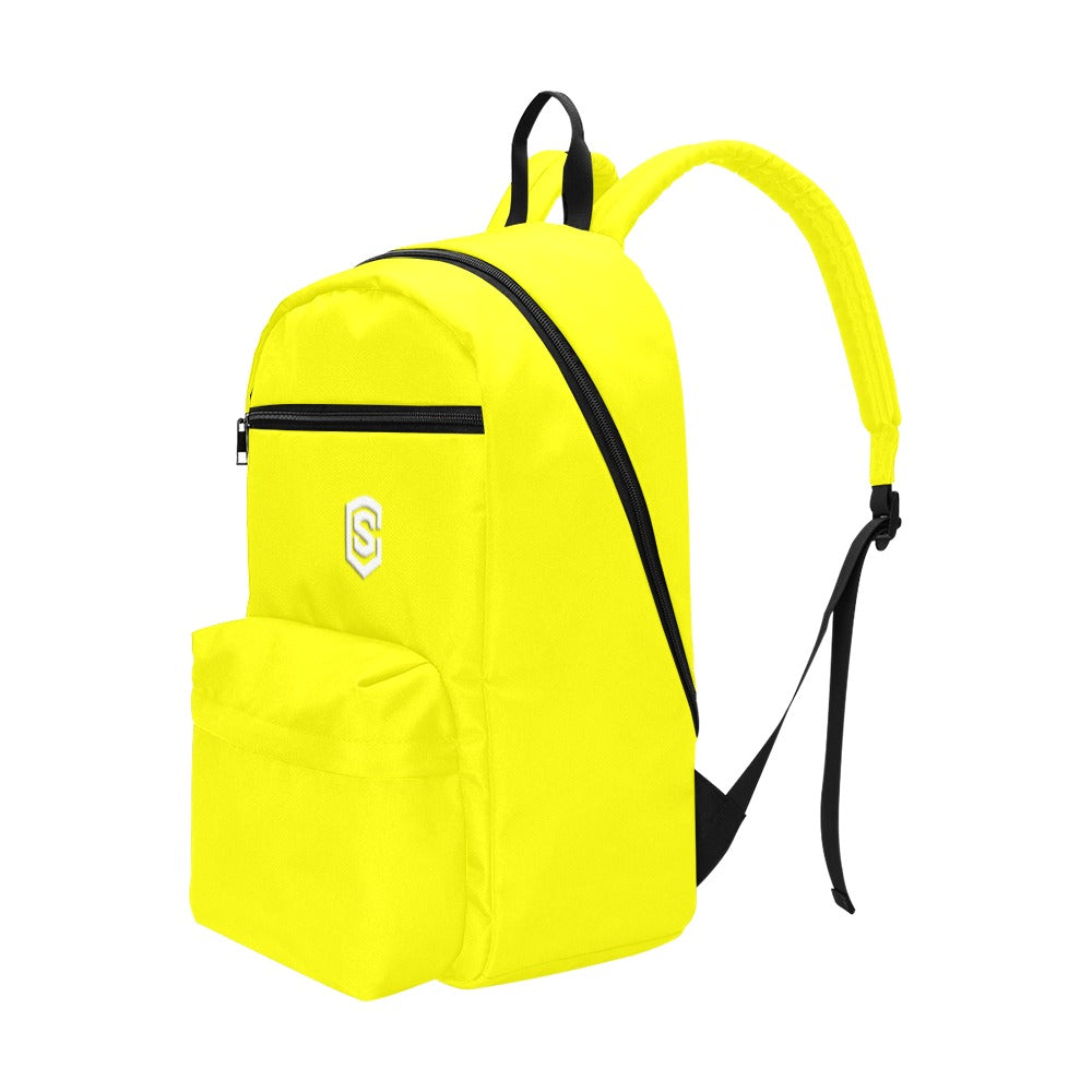 Yellow Travel Backpack With White Logo Travel Backpack(Large Capacity)(Model 1691)