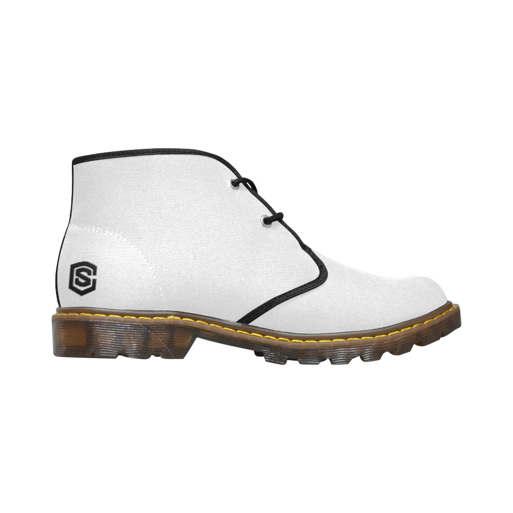 black logo Women's Canvas Chukka Boots (Model 2402-1)