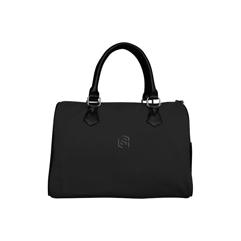 BLACK HANDBAG black logo Boston Handbag (Model 1621)