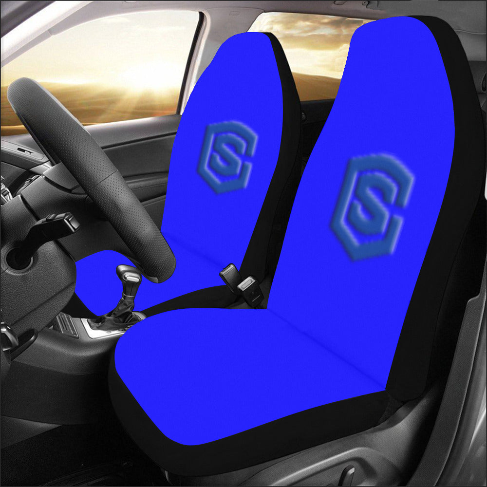 Blue Car Seat Covers Blue Logo Car Seat Covers (Set of 2)
