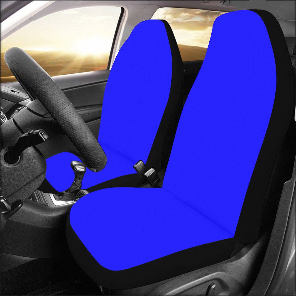 Blue Car Seat Covers White Logo Car Seat Covers (Set of 2)
