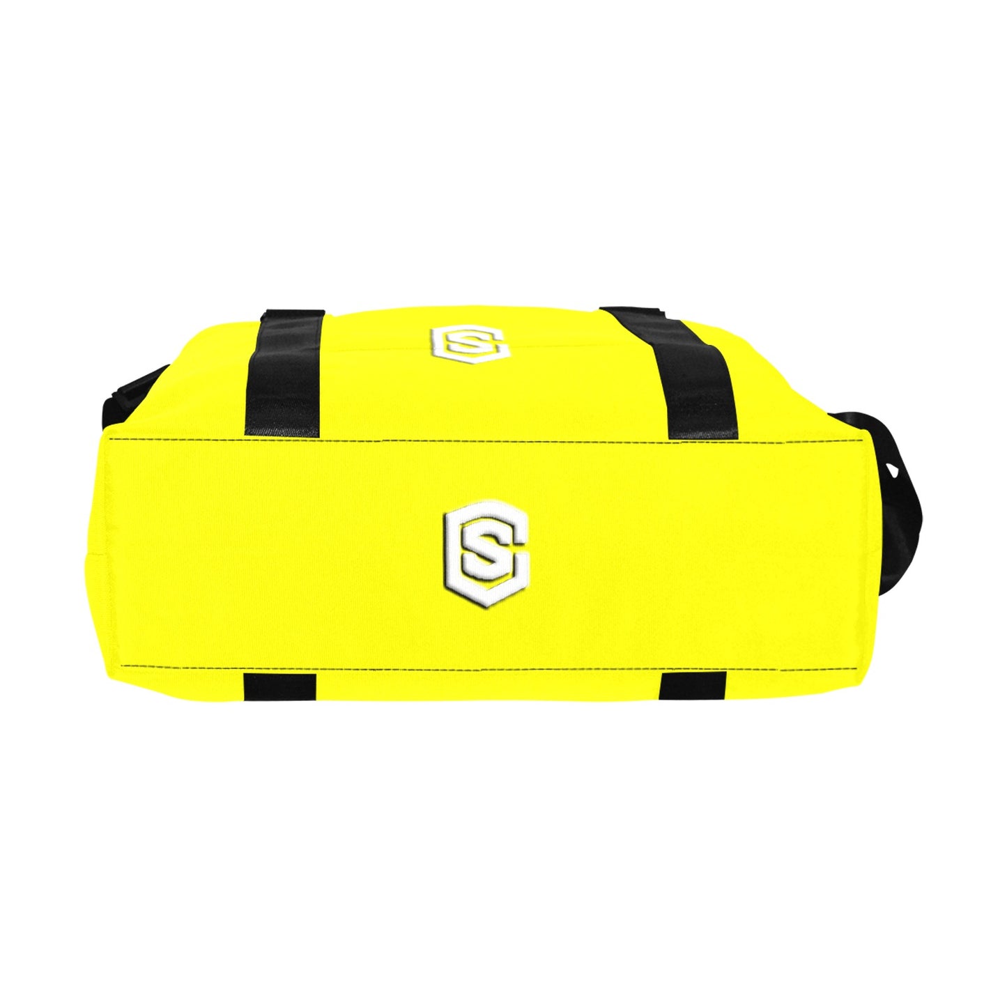 Yellow Large Capacity Duffle Bag With White Logo Large Capacity Duffle Bag(Model1715)