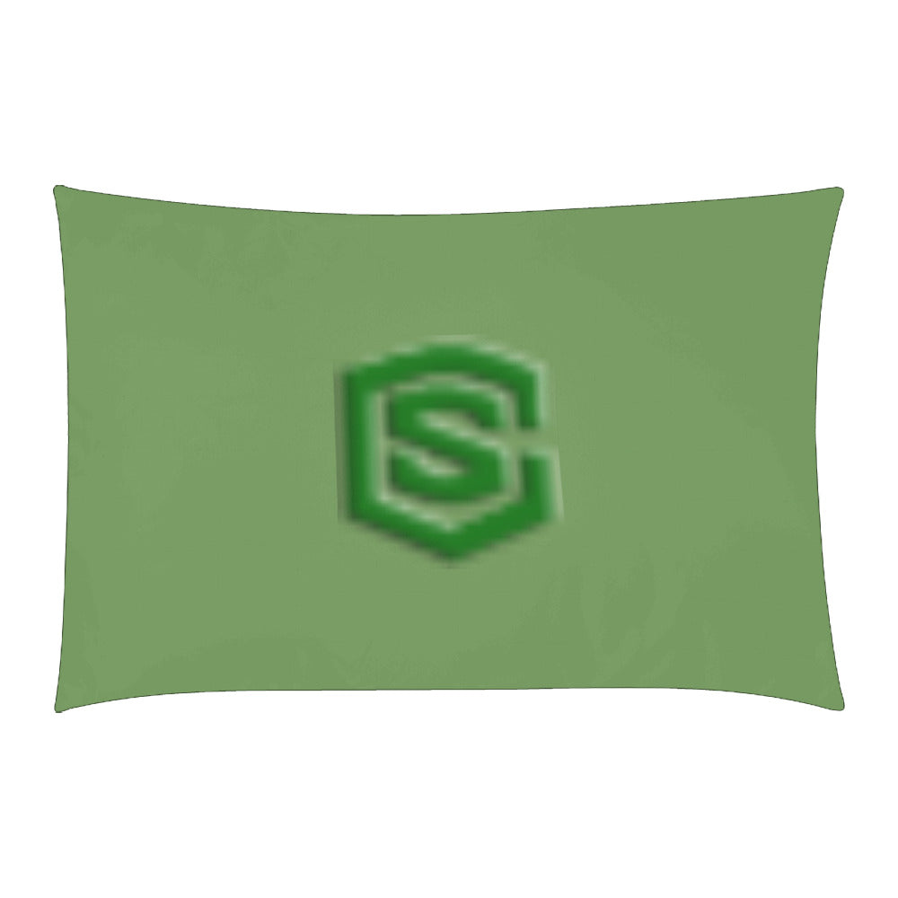 Green Duvet Cover Green Logo 3-Piece Bedding Set (1 Duvet Cover 86"x70"; 2 Pillowcases 20"x30")(One Side)