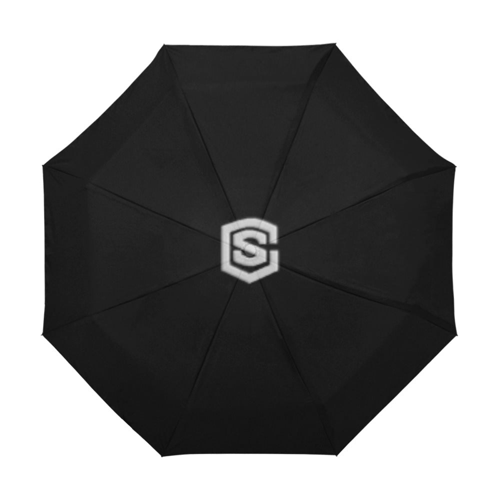 Black Anti-UV Automatic Umbrella With Silver Logo Anti-UV Automatic Umbrella(Outside Printing)(Model U09)