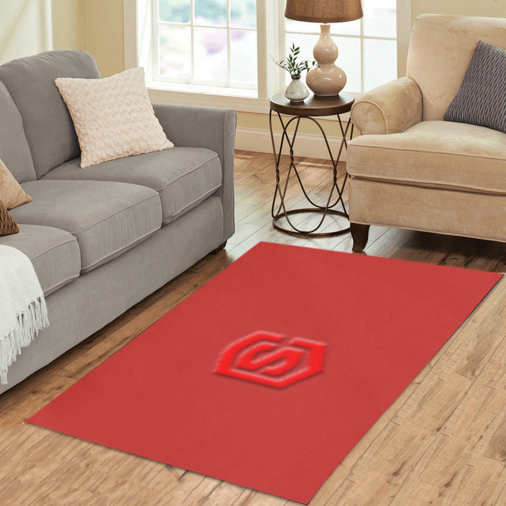 Red Area Rug Red Logo Area Rug 5' x 3.2'