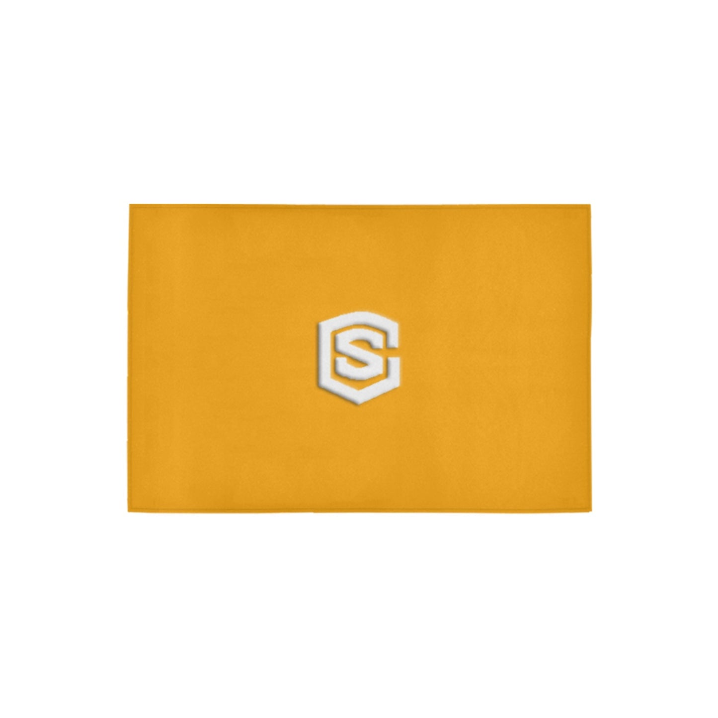Orange Doormat 24" x 16" (Sponge Material) with White Logo Doormat 24" x 16" (Sponge Material)