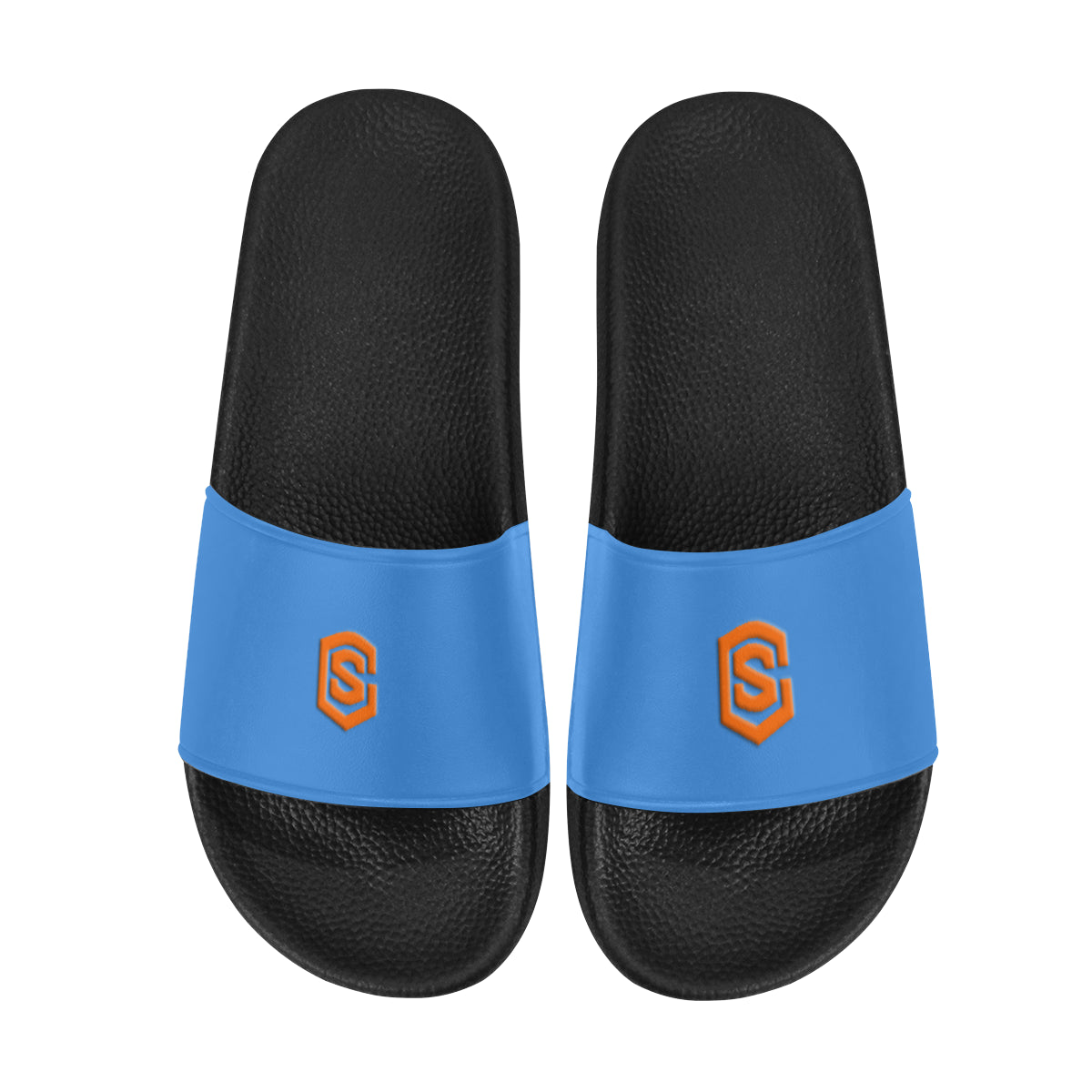 orange logo Men's Slide Sandals (Model 057)