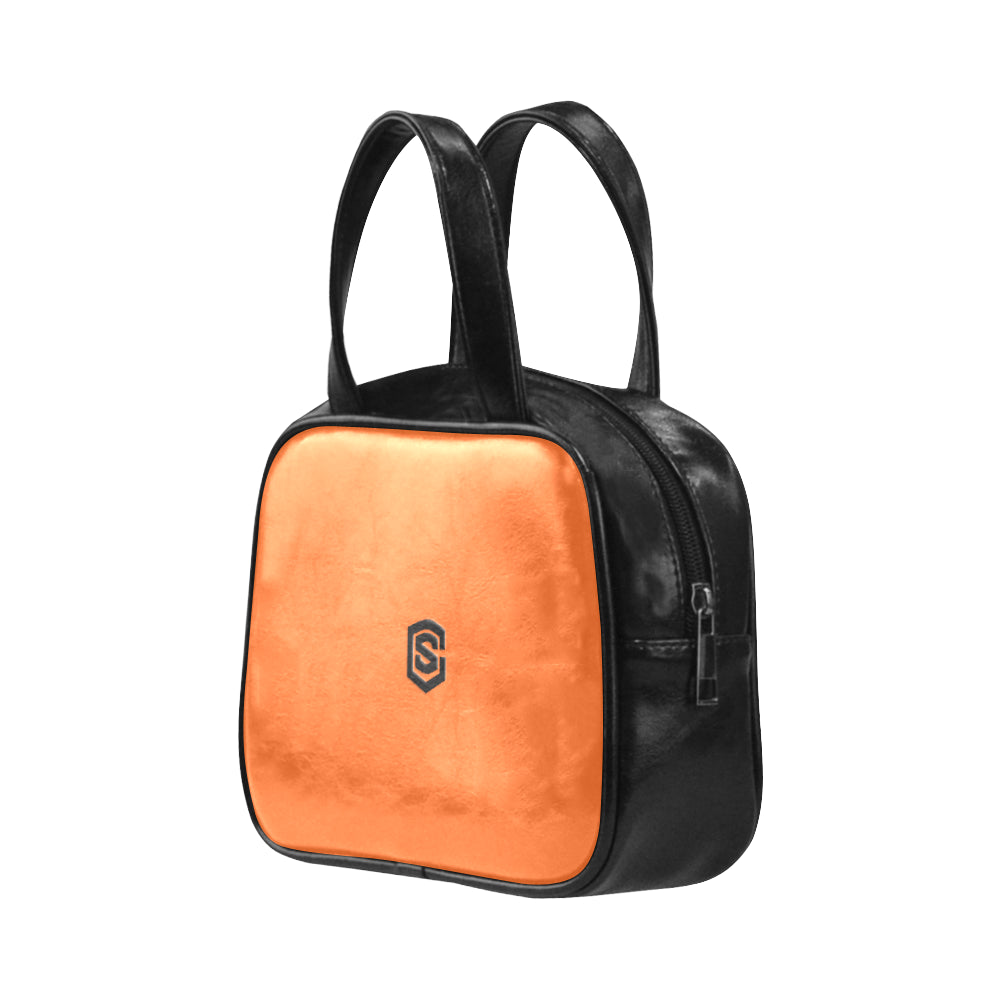 GREEN LEATHER TOP HANDLE HANDBAG black logo Leather Top Handle Handbag (Model 1662)