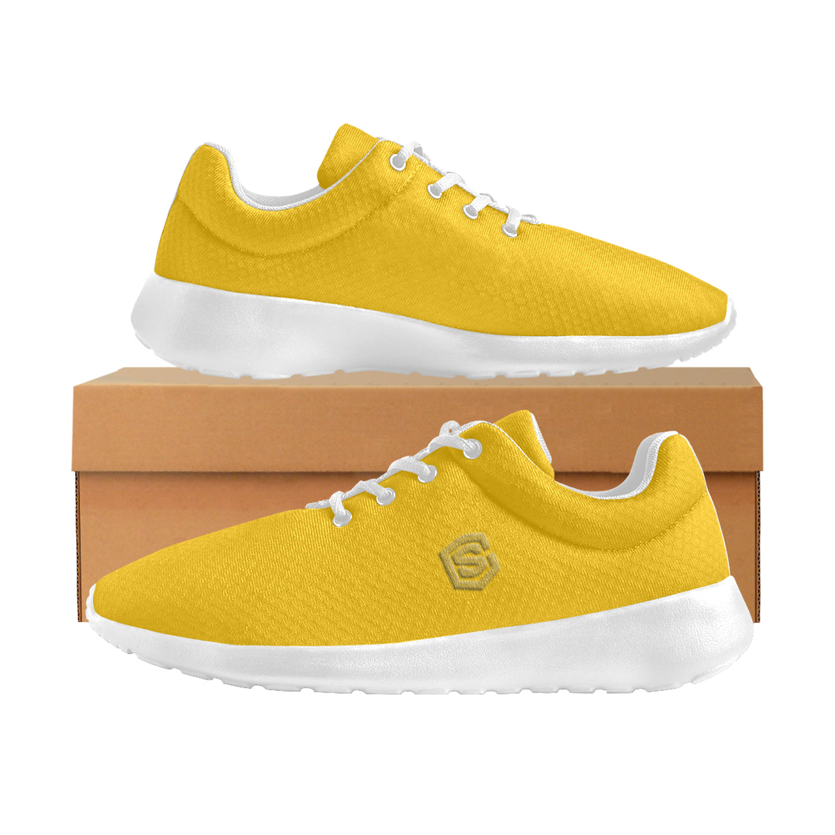 gold logo Women's Athletic Shoes (Model 0200)