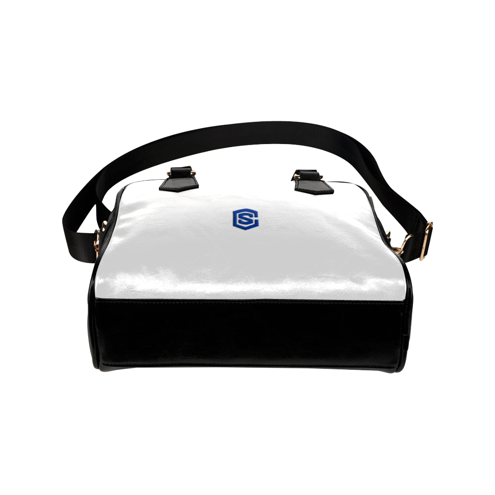 WHITE Shoulder Handbag blue logo Shoulder Handbag (Model 1634)