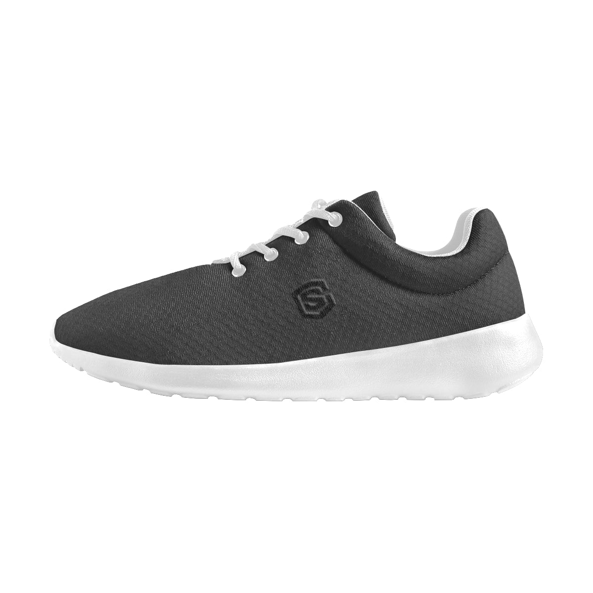 black logo Women's Athletic Shoes (Model 0200)