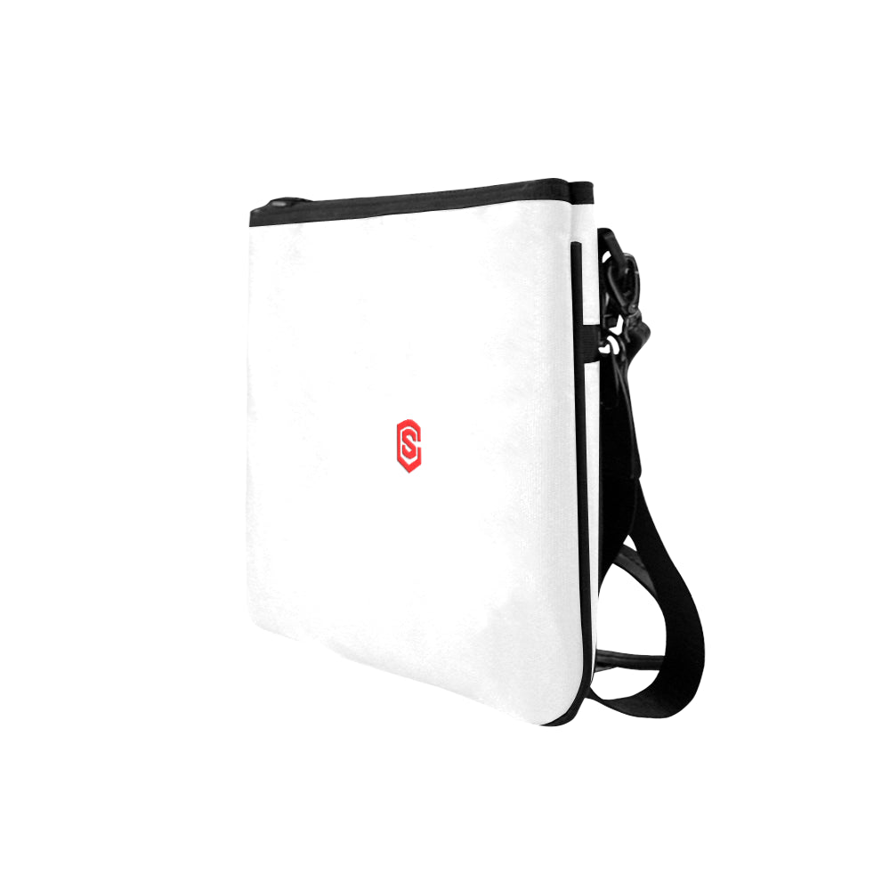 WHITE SLIM CLUTCH BAG red logo Slim Clutch Bag (Model 1668)
