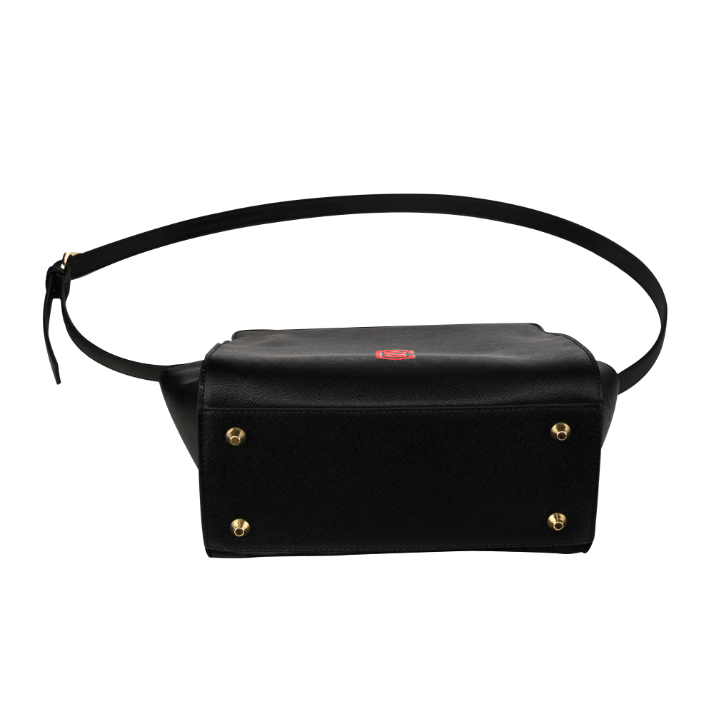 BLACK SATCHEL BAG red logo Satchel Bag (Model 1635)