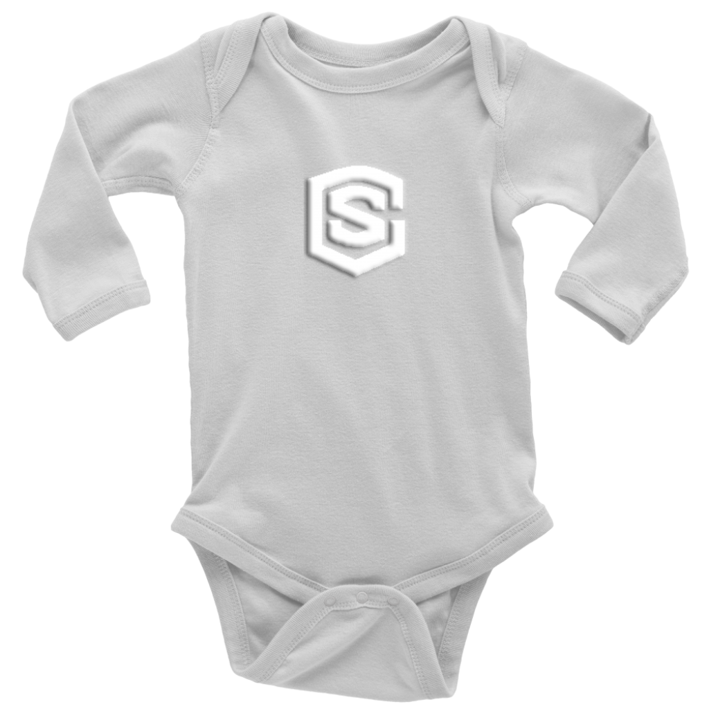 Long Sleeve Baby Bodysuit WITH WHITE LOGO