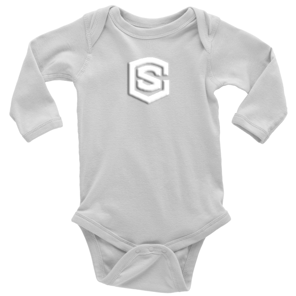 Long Sleeve Baby Bodysuit WITH WHITE LOGO