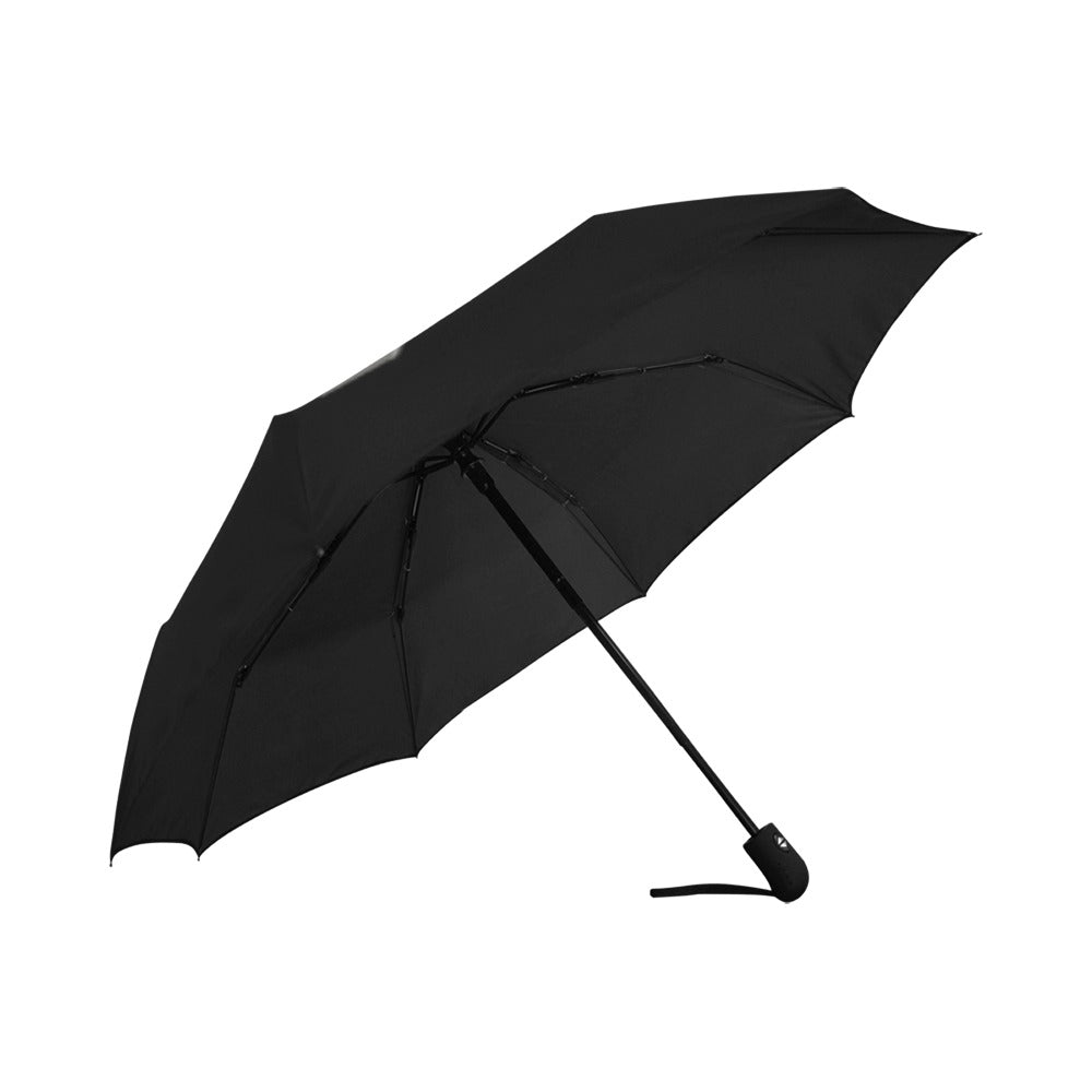 Black Anti-UV Automatic Umbrella With Grey Logo Anti-UV Automatic Umbrella(Outside Printing)(Model U09)