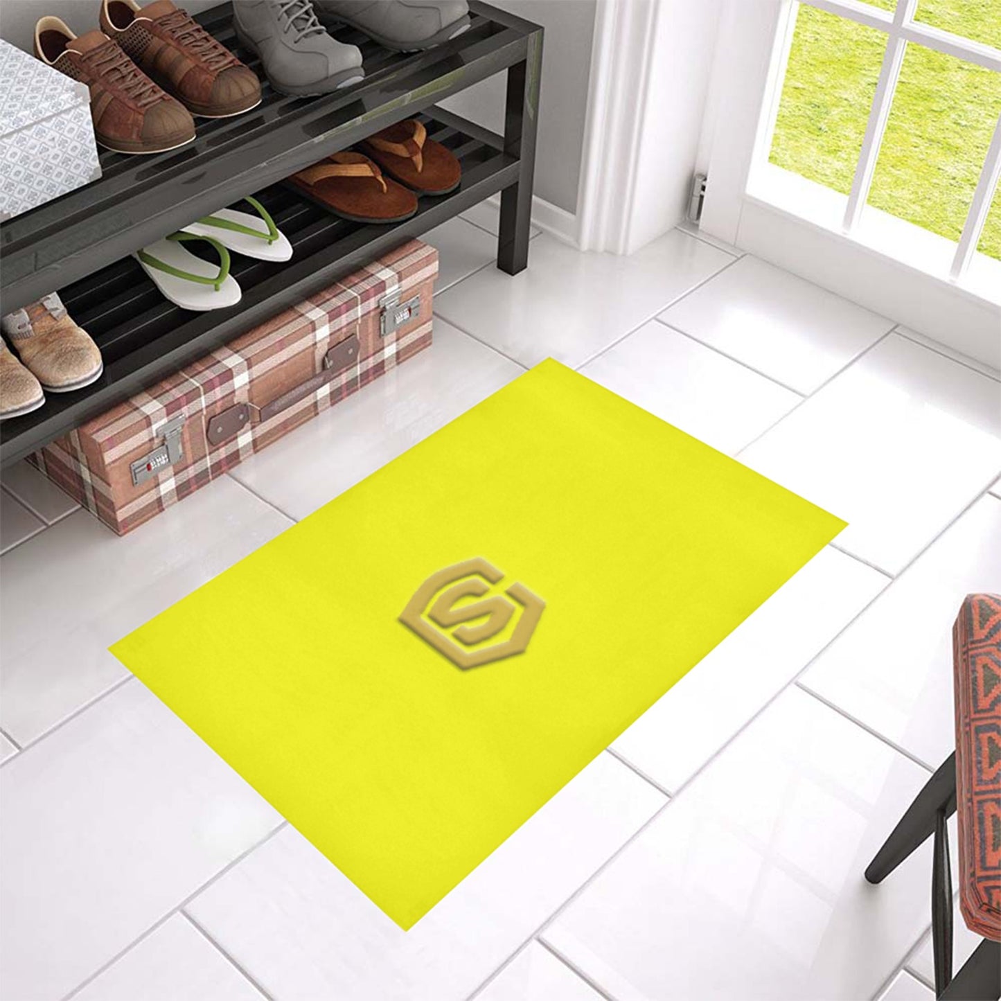 Yellow Doormat 24" x 16" (Sponge Material) with Gold Logo Doormat 24" x 16" (Sponge Material)