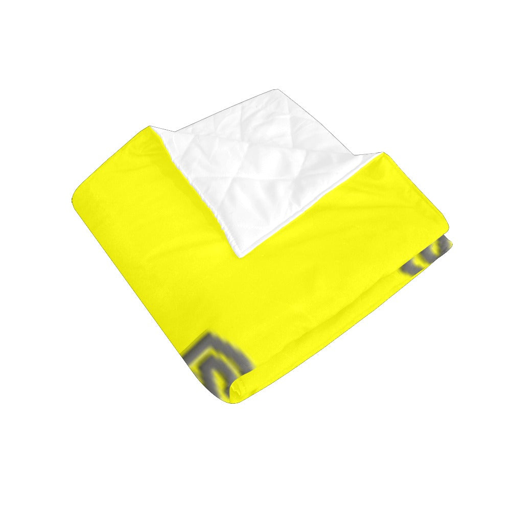 YELLOW CUSTOM QUILT GRAY LOGO Custom Quilt  70" x 80"