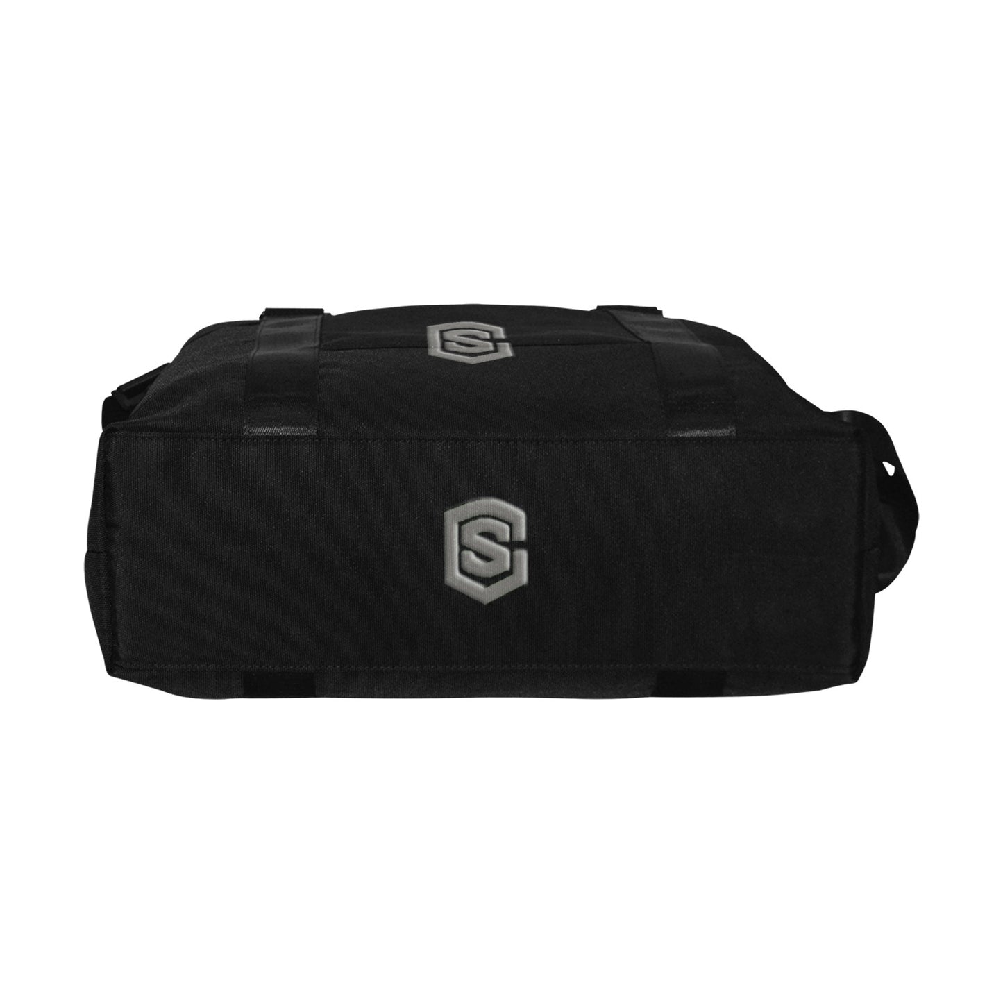 Black Large Capacity Duffle Bag With Grey Logo Large Capacity Duffle Bag(Model1715)
