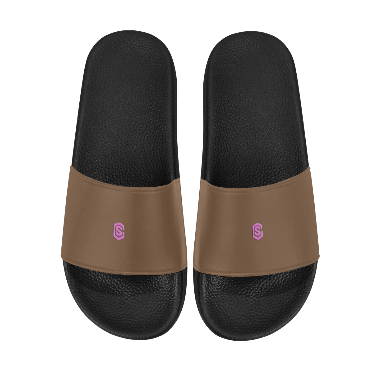 pink logo Women's Slide Sandals (Model 057)