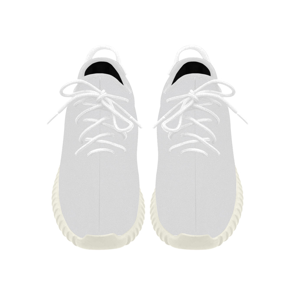 white logo Grus Women's Breathable Woven Running Shoes (Model 022)