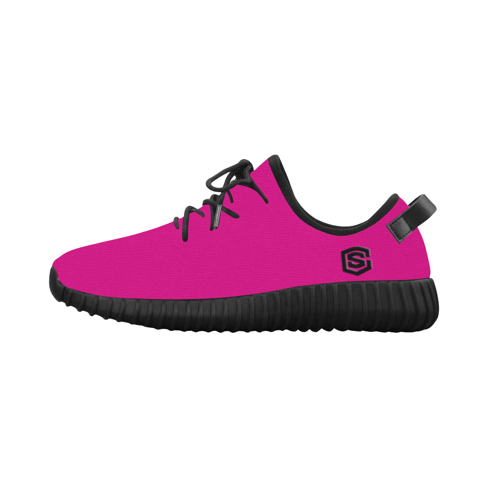 black logo Grus Men's Breathable Woven Running Shoes (Model 022)