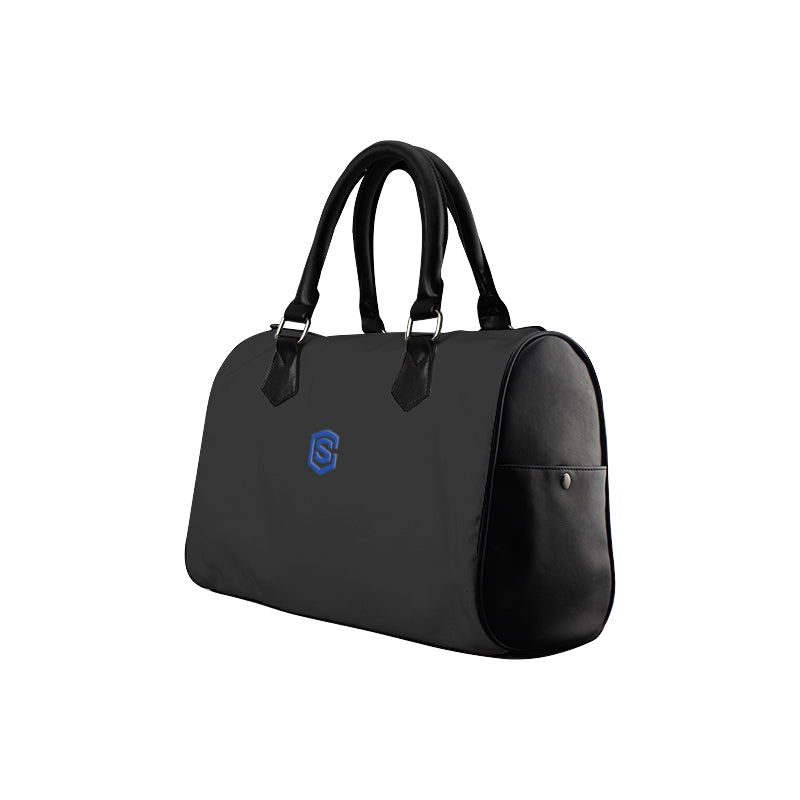 BLACK HANDBAG blue logo Boston Handbag (Model 1621)