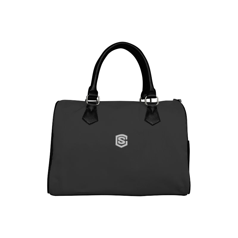 BLACK HANDBAG silver logo Boston Handbag (Model 1621)