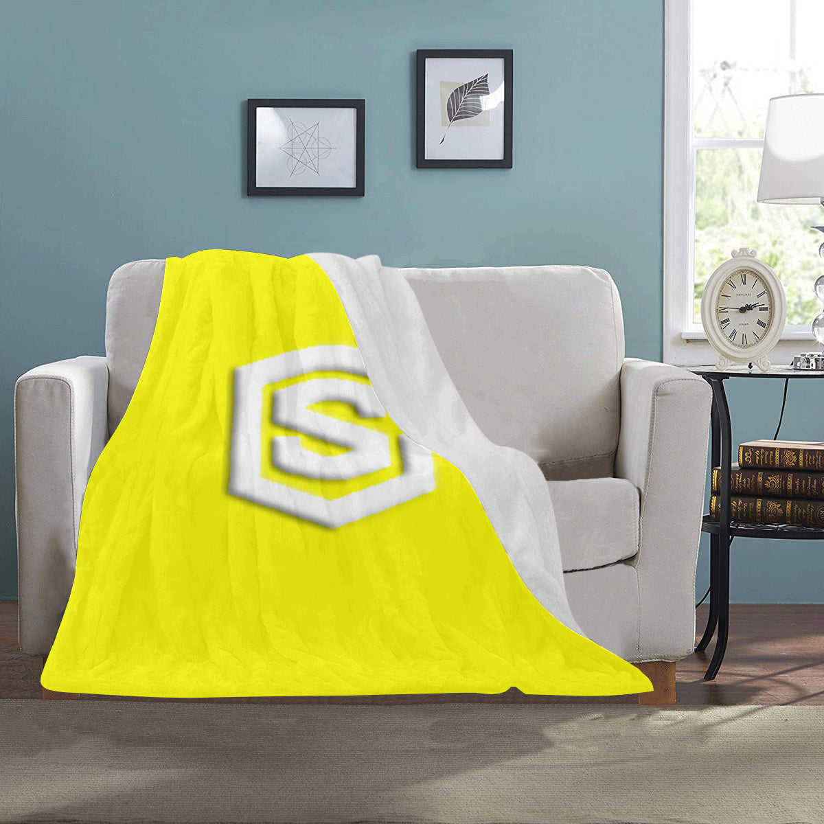 Yellow Ultra-Soft Micro Fleece Blanket with White Logo Ultra-Soft Micro Fleece Blanket 30"x40"