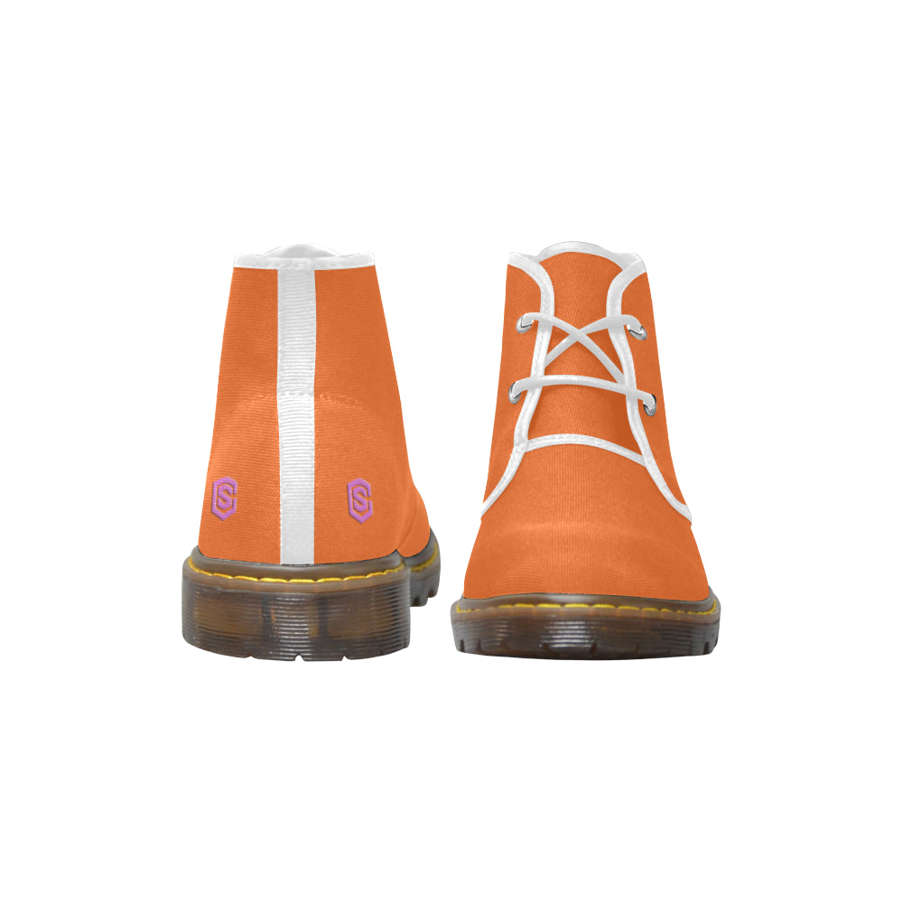 pink Men's Canvas Chukka Boots (Model 2402-1)