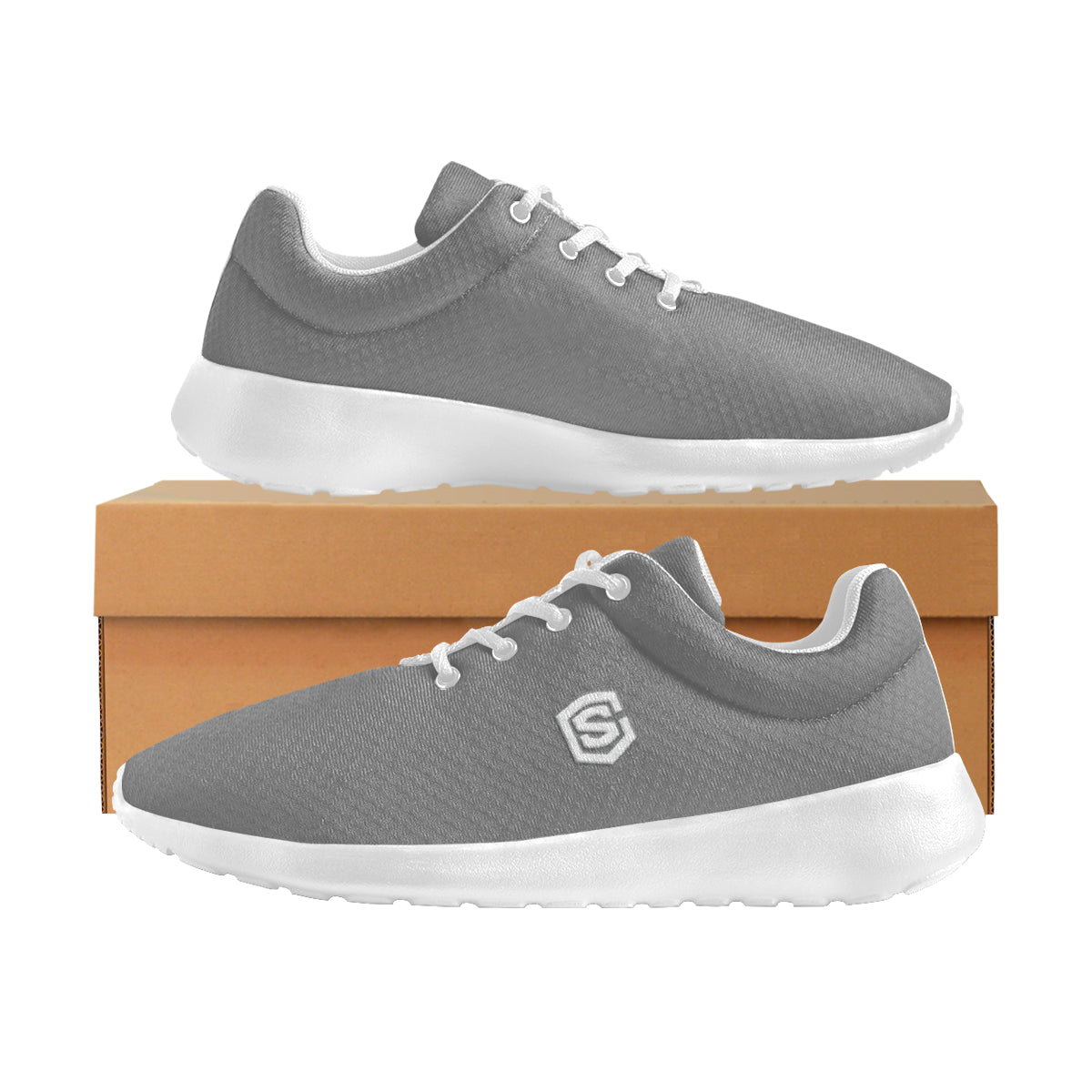 white logo Women's Athletic Shoes (Model 0200)