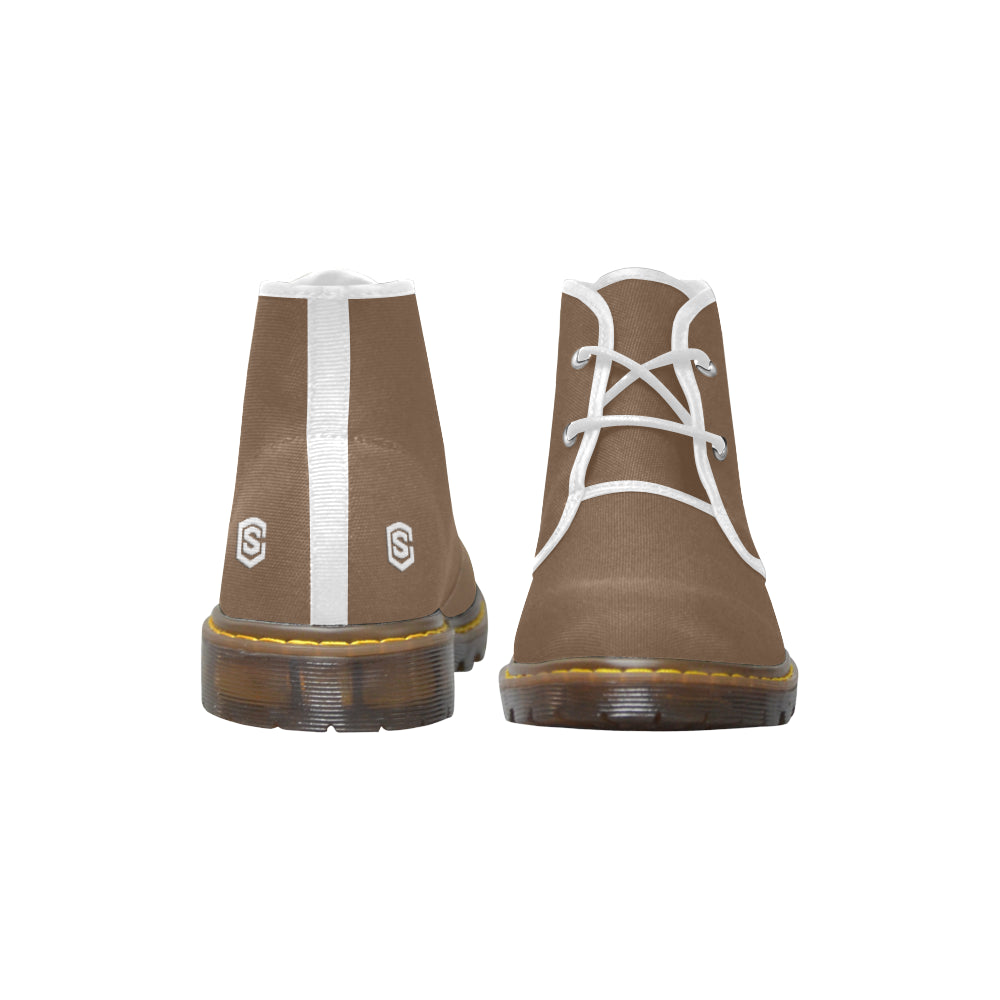 white Men's Canvas Chukka Boots (Model 2402-1)