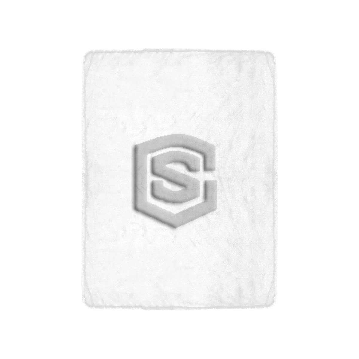 WhiteUltra-Soft Micro Fleece Blanket with Silver Logo Ultra-Soft Micro Fleece Blanket 30"x40"