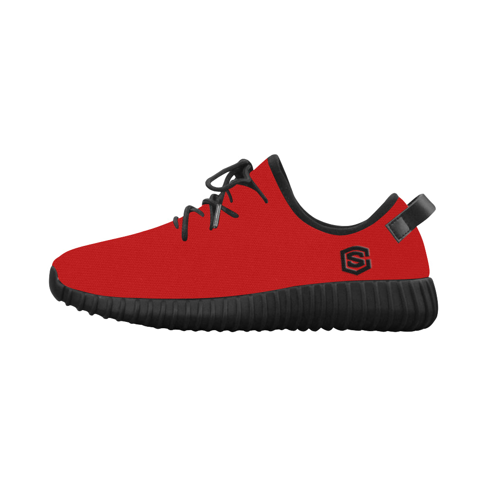 black logo Grus Men's Breathable Woven Running Shoes (Model 022)