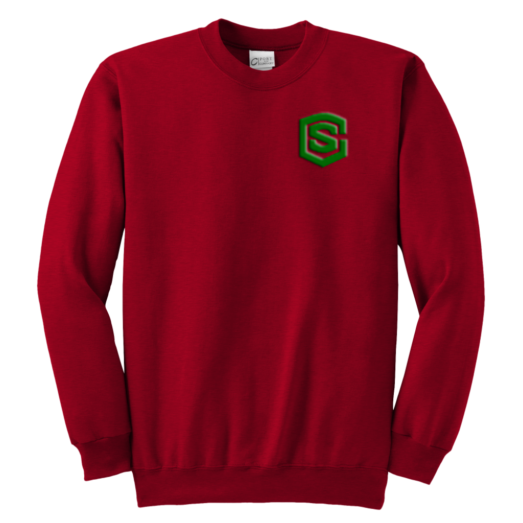 Youth Crewneck Sweatshirt WITH GREEN LOGO