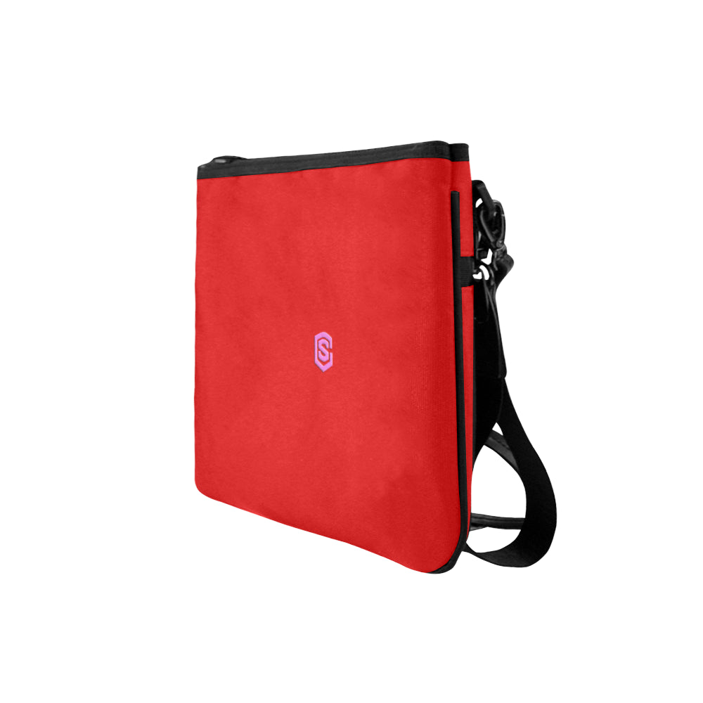 RED SLIM CLUTCH BAG pink logo Slim Clutch Bag (Model 1668)
