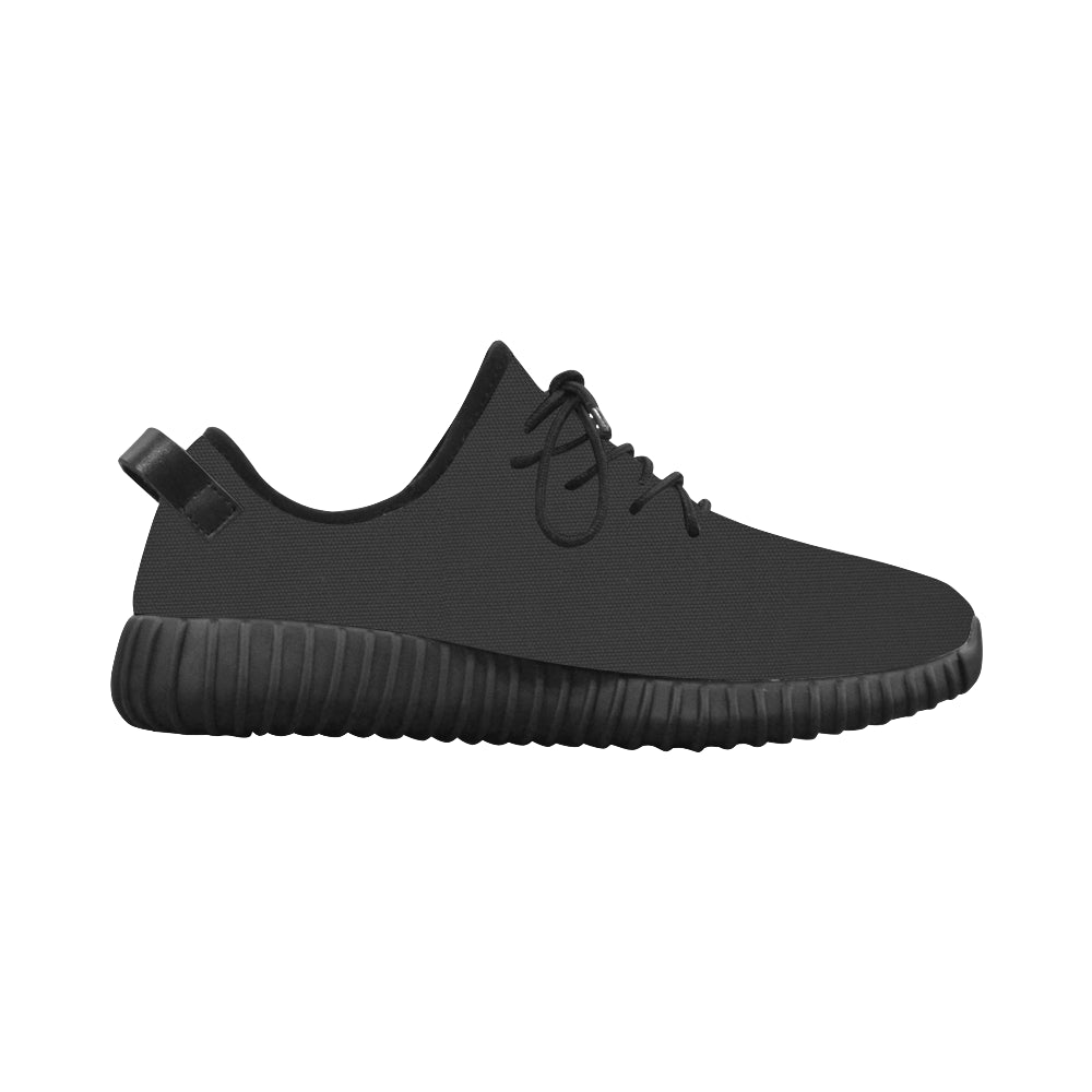 black logo Grus Men's Breathable Woven Running Shoes (Model 022)