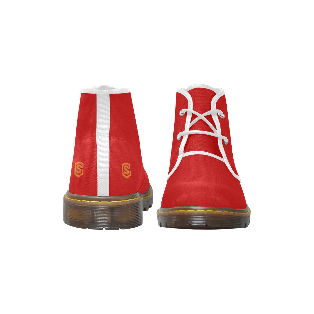 orange Men's Canvas Chukka Boots (Model 2402-1)