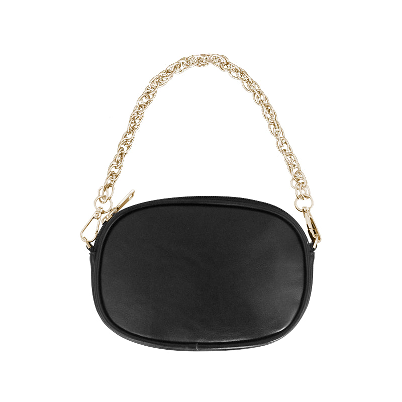 BLACK CHAIN PURSE black logo Chain Purse (Model 1626)