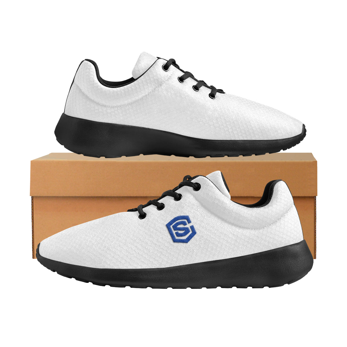 blue logo Men's Athletic Shoes (Model 0200)