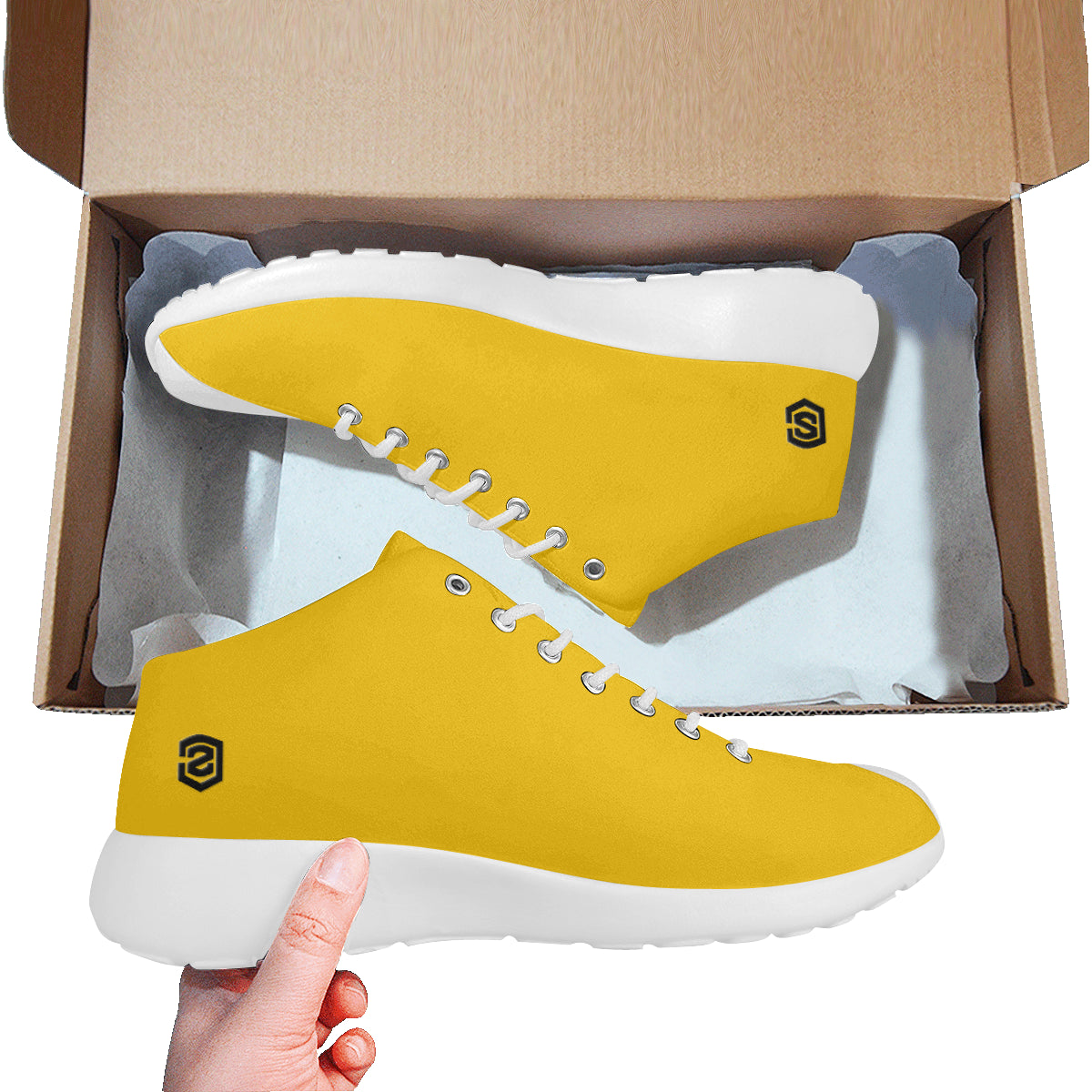 black logo Men's Basketball Training Shoes (Model 47502)