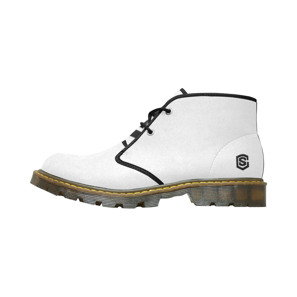 Black Logo Men's Nubuck Chukka Boots (Model 2402)