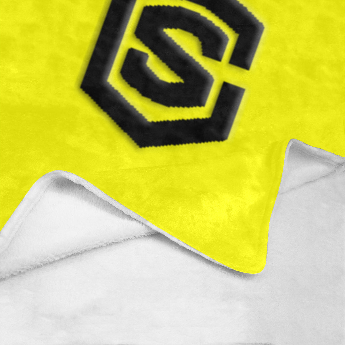 Yellow Ultra-Soft Micro Fleece Blanket with Black Logo Ultra-Soft Micro Fleece Blanket 30"x40"
