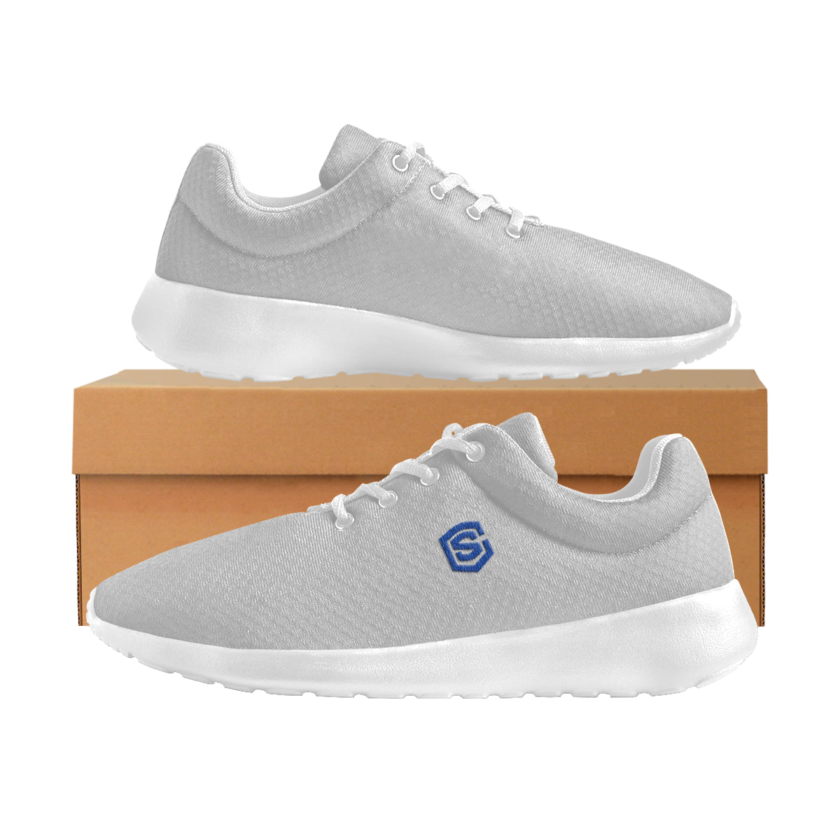 blue logo Women's Athletic Shoes (Model 0200)
