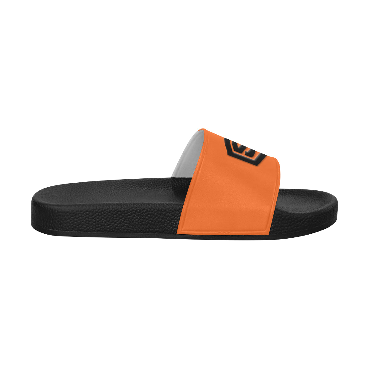black logo Men's Slide Sandals (Model 057)