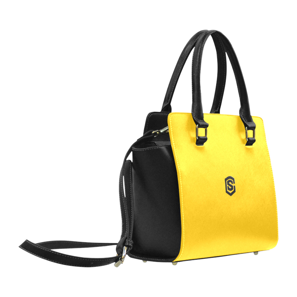 BLACK CLASSIC SHOULDER HANDBAG black logo Classic Shoulder Handbag (Model 1653)