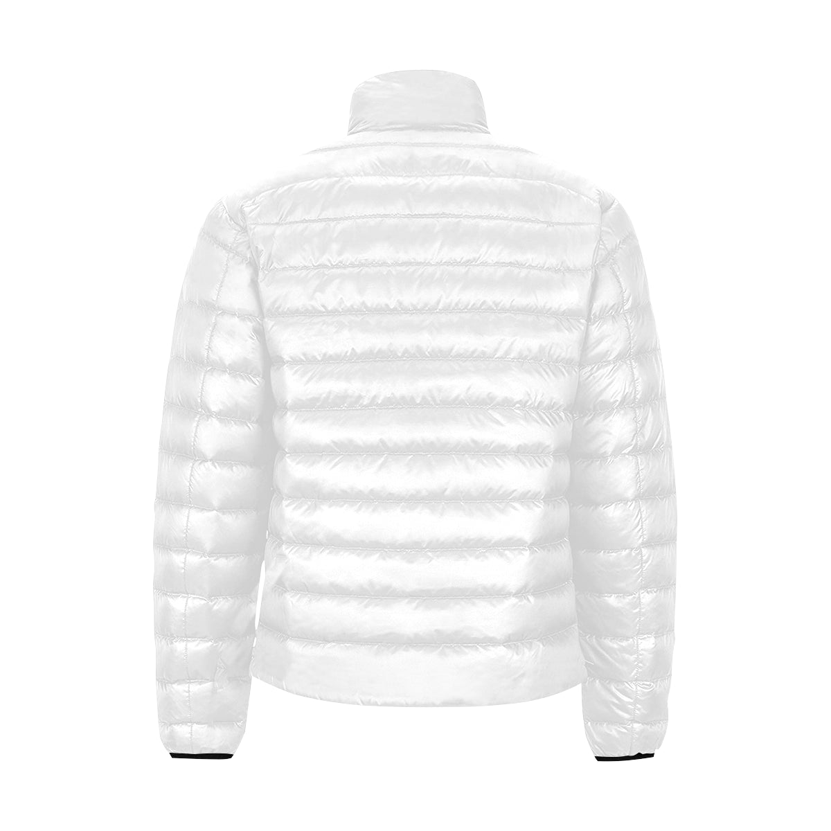 Yellow Logo Men's Stand Collar Padded Jacket (Model H41)