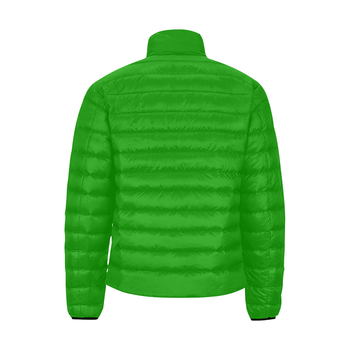 Yellow Logo Men's Stand Collar Padded Jacket (Model H41)