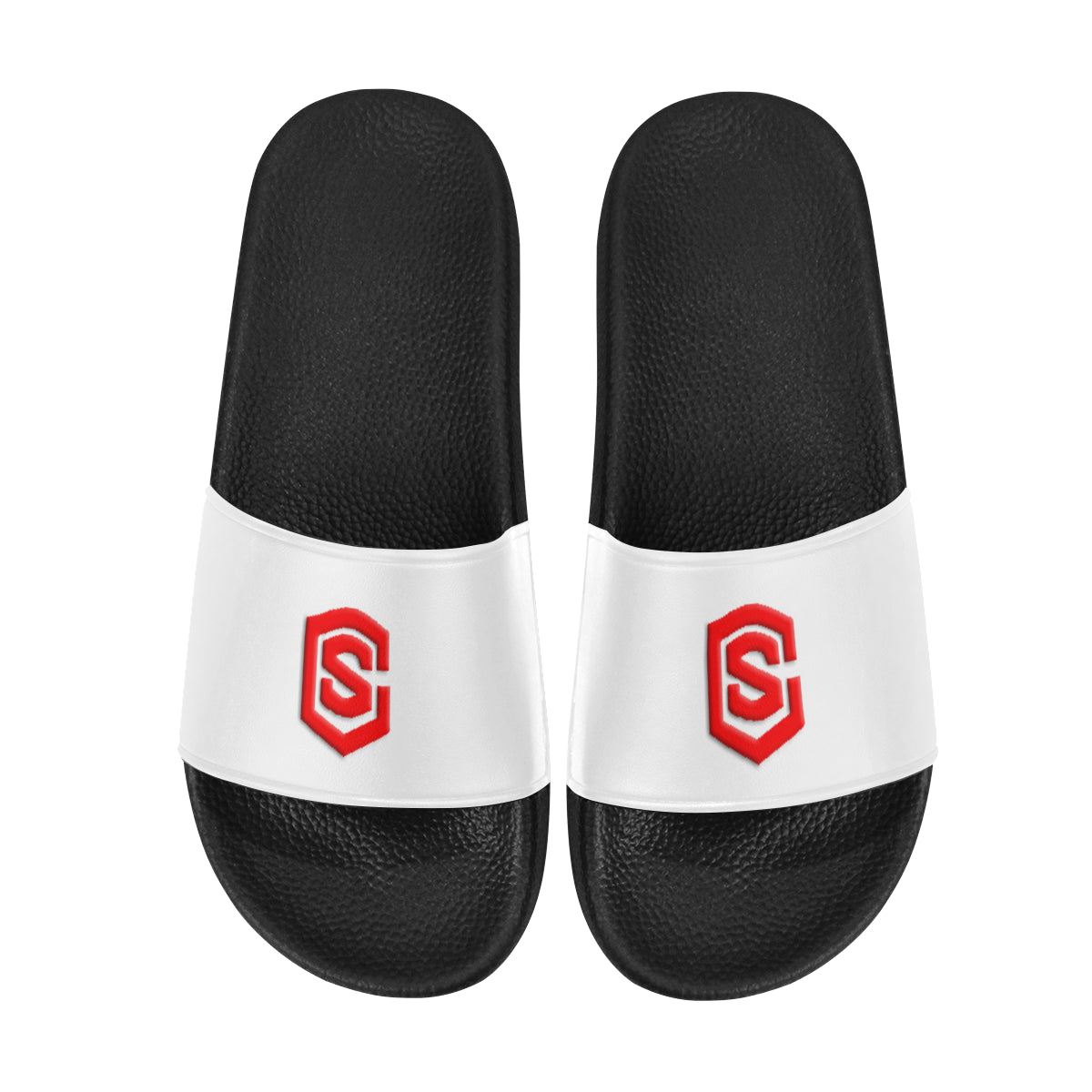 red logo Men's Slide Sandals (Model 057)