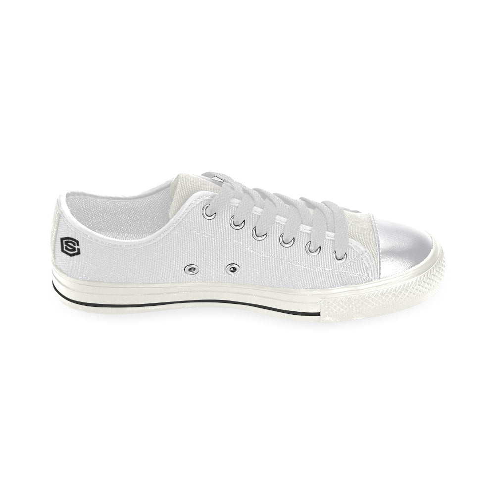 black logo Women's Classic Canvas Shoes (Model 018)
